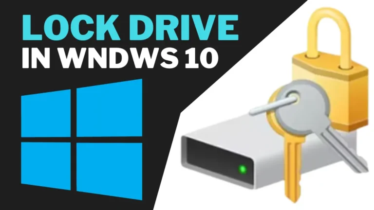 Lock Driver in windows 10 without any software