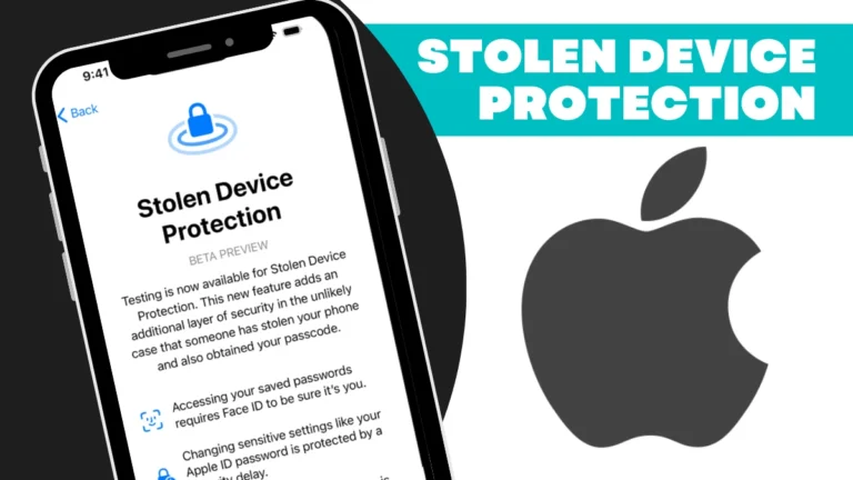 Where is stolen device protection on iphone