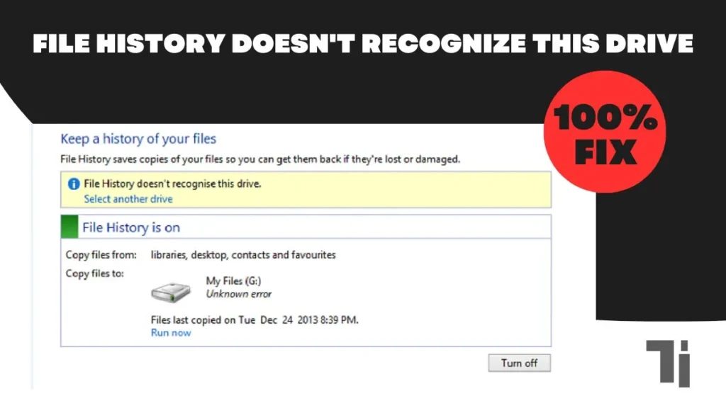 File History Doesn't Recognize This Drive